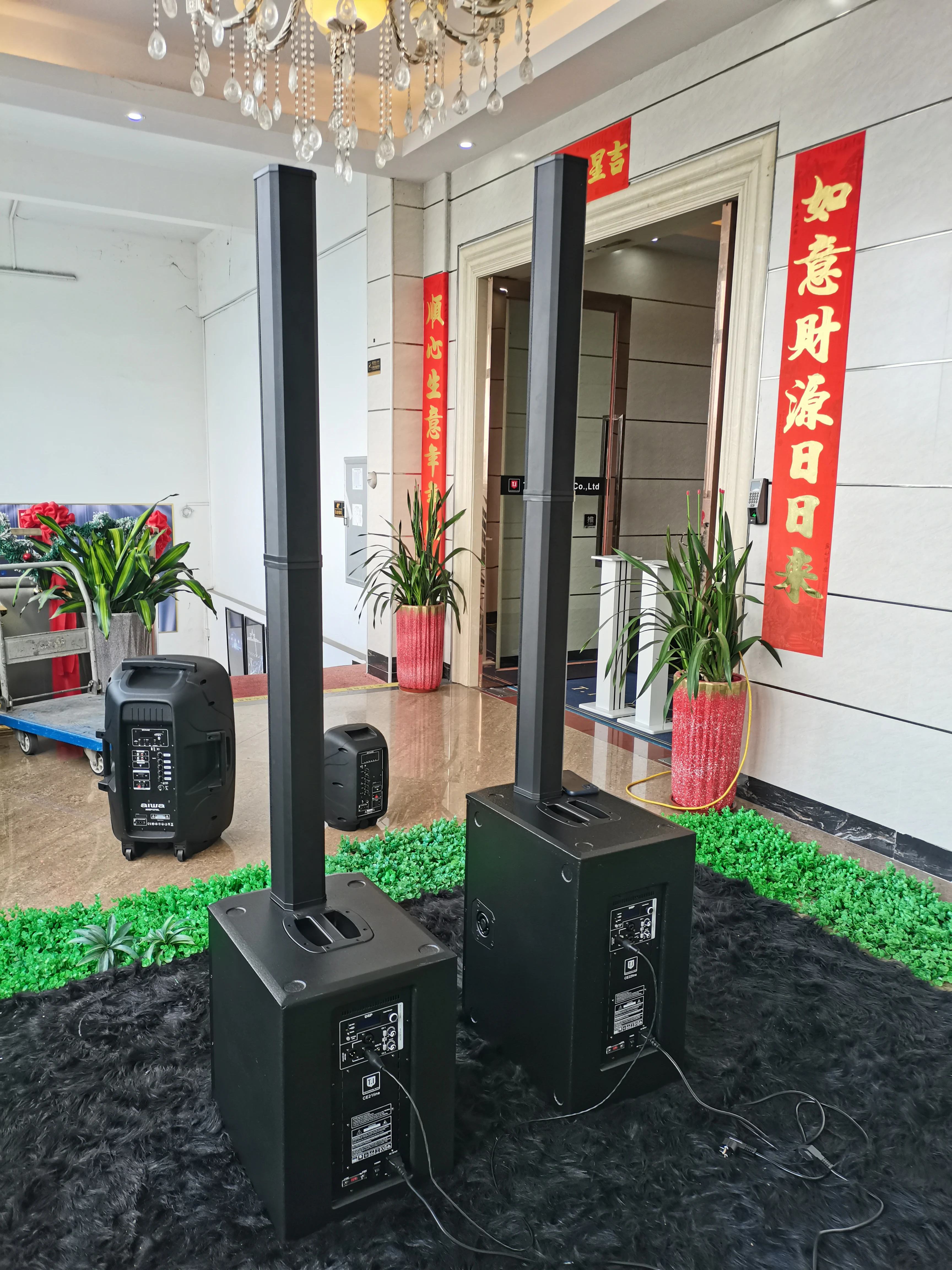 Outdoor indoor for party live show one sets 12 inch column speaker active bluetooth speaker