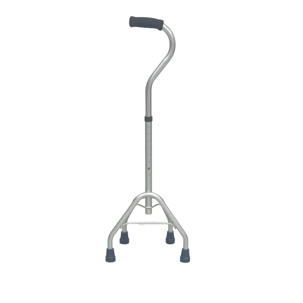 Bliss Medical Elderly Walking Stick Telescopic Aluminum Adjustable Height Quad Cane Four-legged Crutches For Non-slip Cane