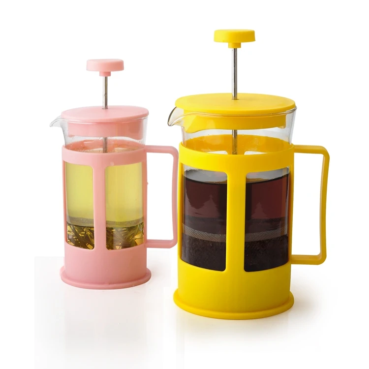 LEYING Hot Sales Free Sample 350ML Black Color Tea & Coffee  Maker Kitchen Glass French Coffee Press Coffee Pot