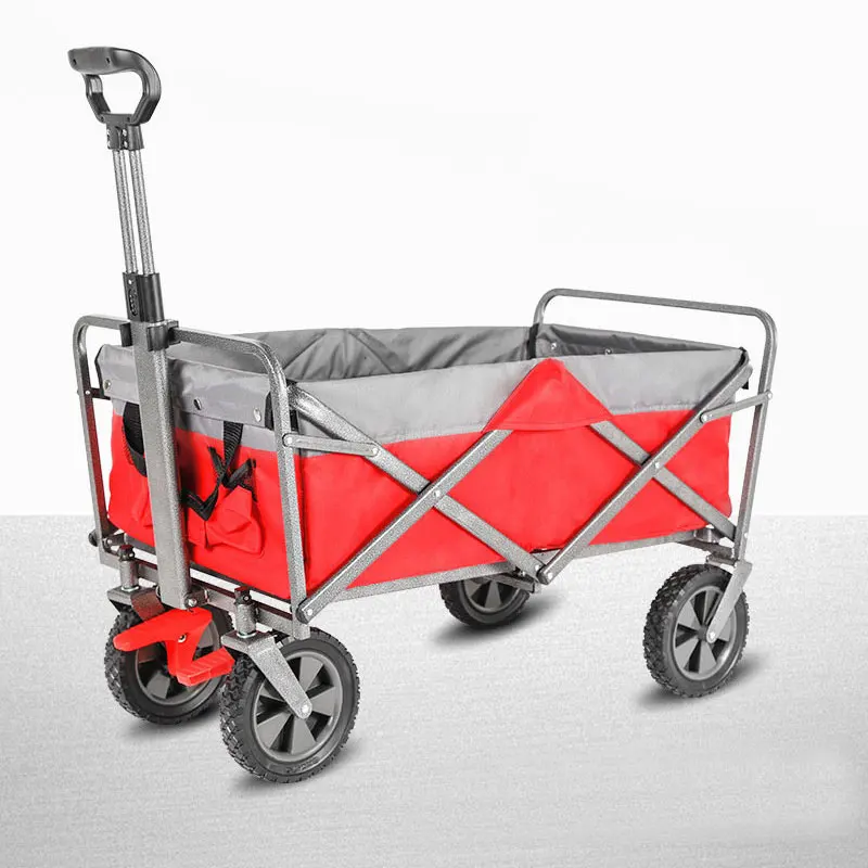 foldable station wagon with minimal folding design,suitable for camping, shopping, and sports as a multifunctional grocery truck