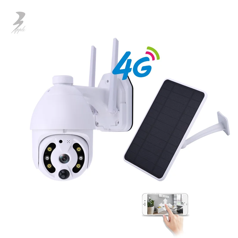 New Product Pan Tilt With Server 4G 4Mp Solar Powered Lpr Camera