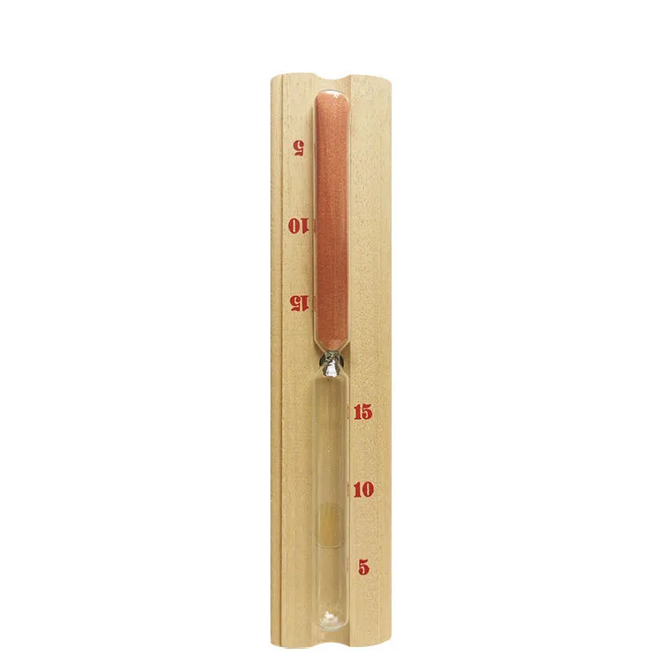 Factory wholesale sauna accessories wooden sauna hourglass timer 15 minutes sand timer hourglass