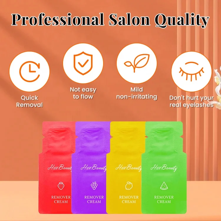 Jelly remover gel cream Lash Adhesive removing Cream small bag Strawberry portable glue cleaner Glue Cream Remover