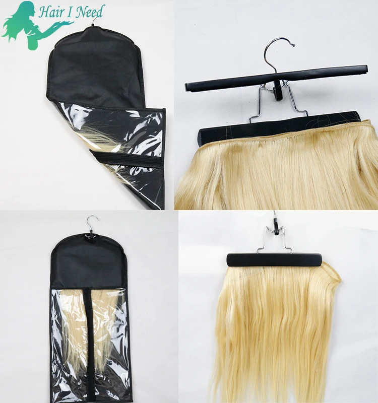 
Hair Extensions Carrier Storage Suit Case zipper Bag and Hanger human hair packaging supplies for hair extension 