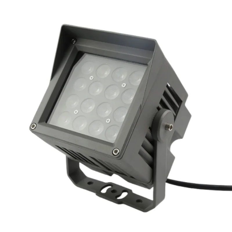 DMX512 контроллер светодиодный проектор Прямая поставка с завода новый для наружного стиля квадратная форма 32 Вт IP65 RGBW полноцветный DC24V AC220V 85
