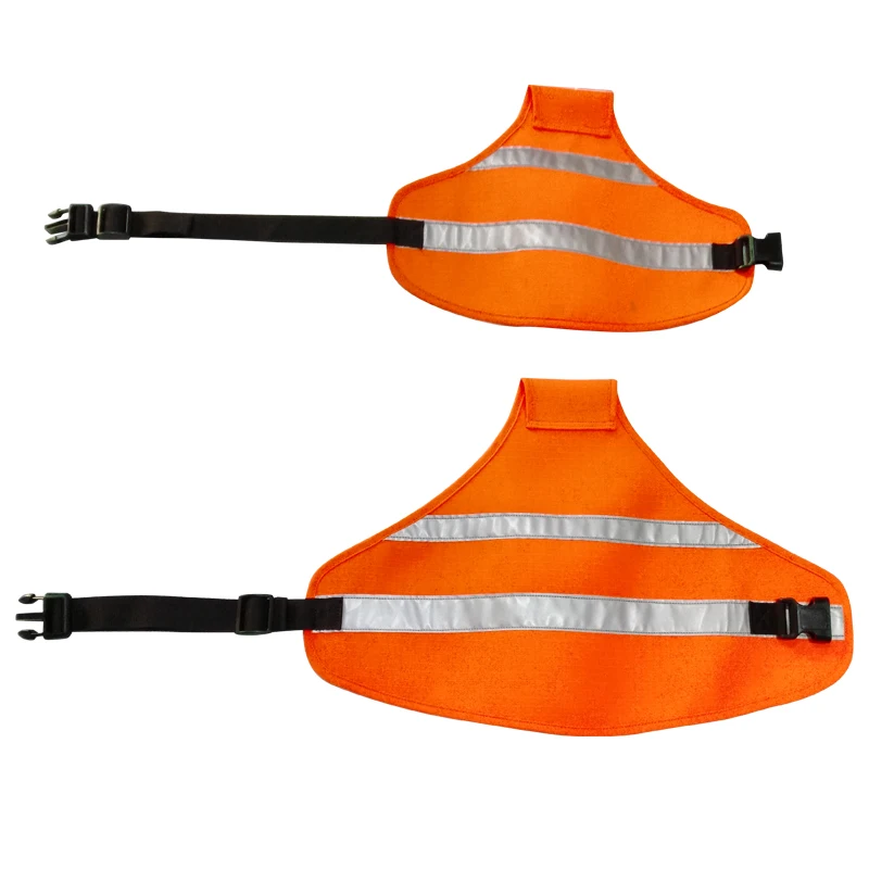 Fluorescent Orange Reflective Dog Vest High Visibility Safety Coat for Pets Classic Spring Summer Style Sustainable Polyester LH
