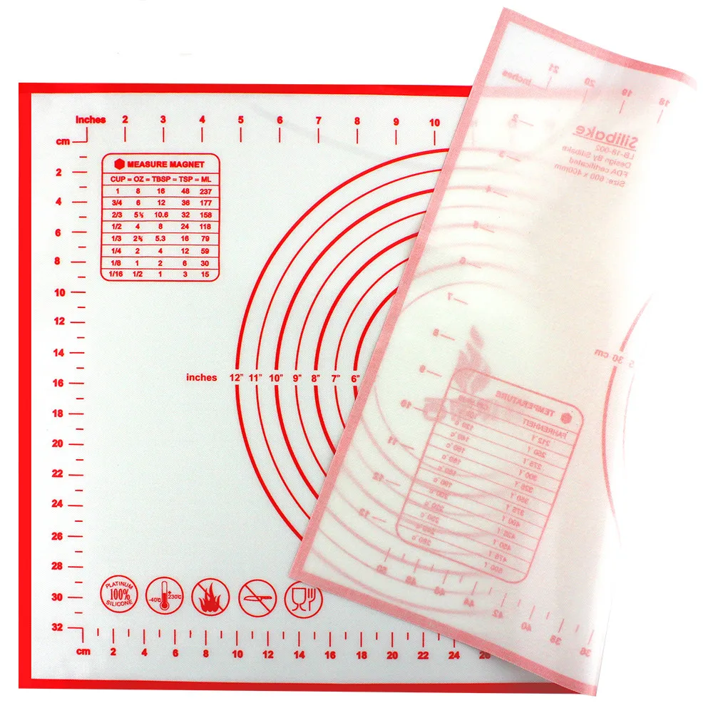 
Оптовая продажа высокое качество складной Макарон Силиконовые выпечки коврики тесто мука с измерениями 