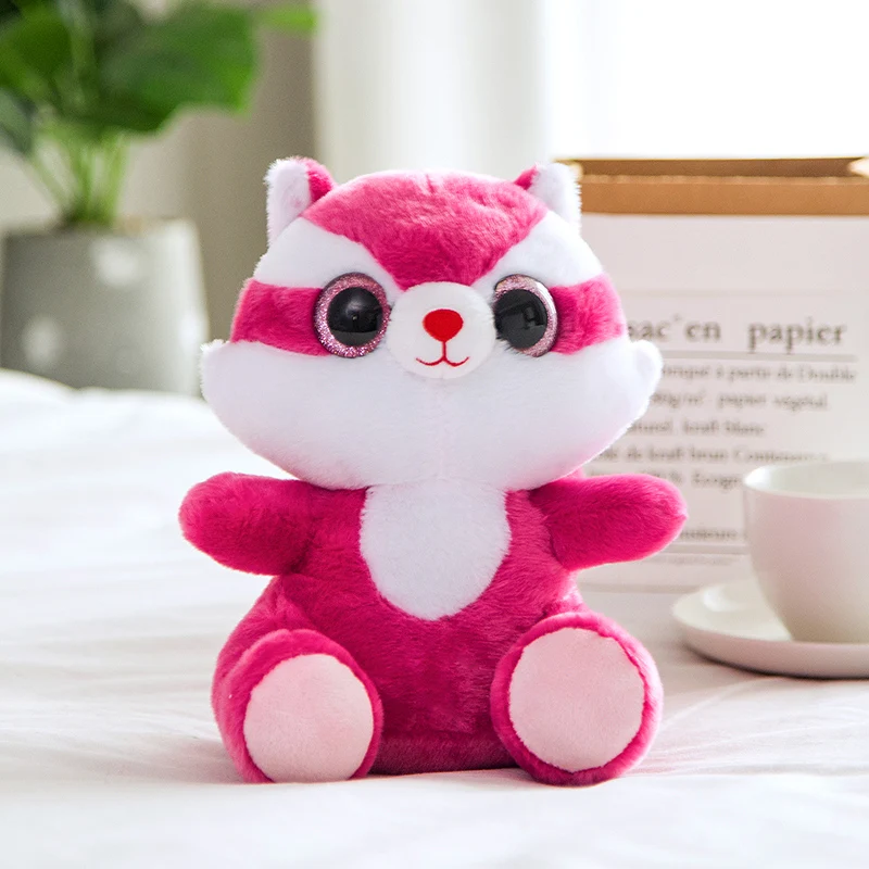 Custom Big Eyes Squirrel Panda Plush Toy OEM Cute Soft Stuffed Animal Claw Crane Machine Toys for Kids