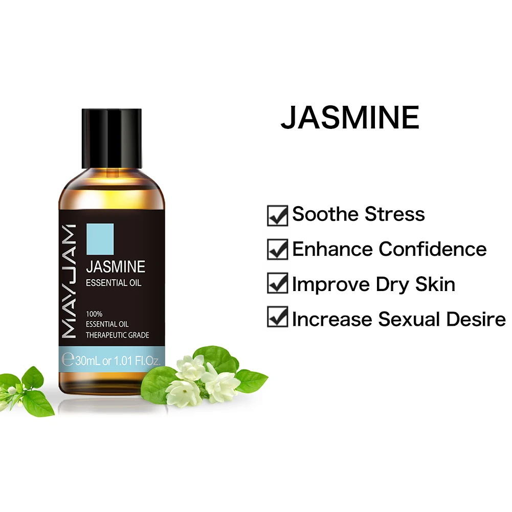 Эфирное масло частная торговая марка 100% органическое эфирное жасмина персональный продукт для красоты и ухода за кожей