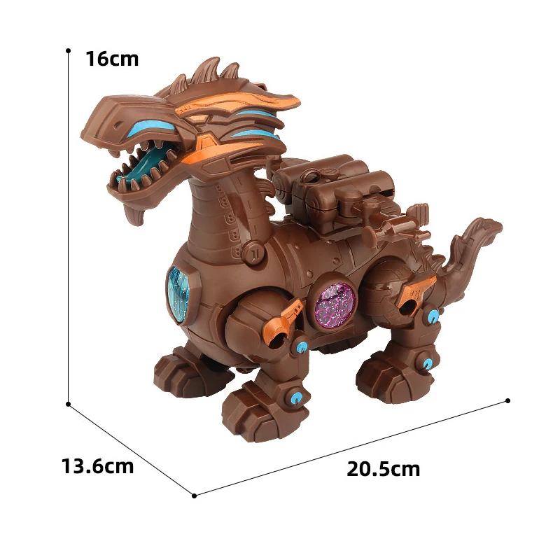 Hot sale leash automatic walking light music plastic robot toy electric dinosaur toys with sound