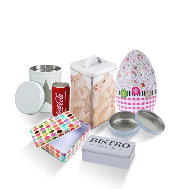Custom Printed Food Grade Coffee Bean Tin Box Tea Tins Canister Round Coffee Can Tin