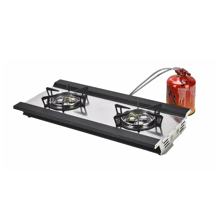 portable equipment gas cooking 2 burner assembly double burner camping stove
