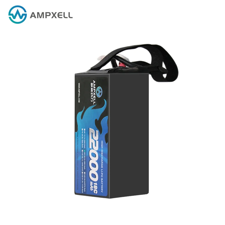 AMPXELL Rechargeable Li Polymer Battery Pack 22000mAh 51.8V 14S 15C li-ion Drone Lipo Battery for 3L/5L Farm Drones