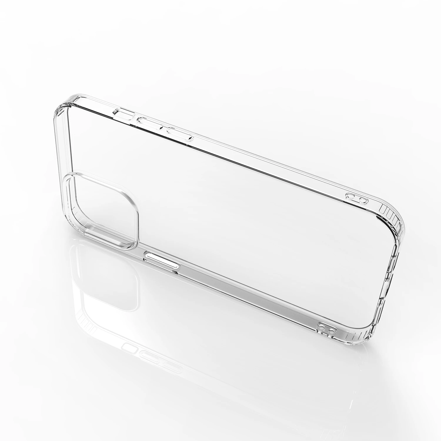 For iPhone 13 Case Crystal Clear Cellphone Case Scratch-Resistant PC and Yellow Resistant TPU Phone Cover Case