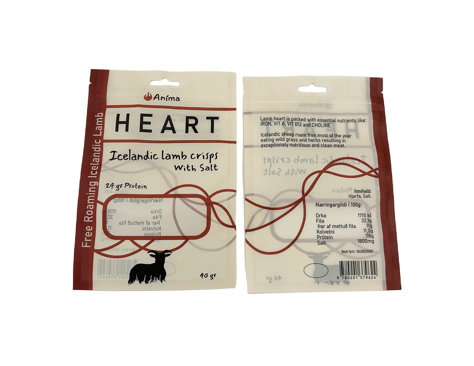 Custom Low MOQ 3 Side Seal Flat Pouch Bag Heat Sealable Ice Lamb Crisps Plastic Zipper lock Packaging Bag Matt Front Window