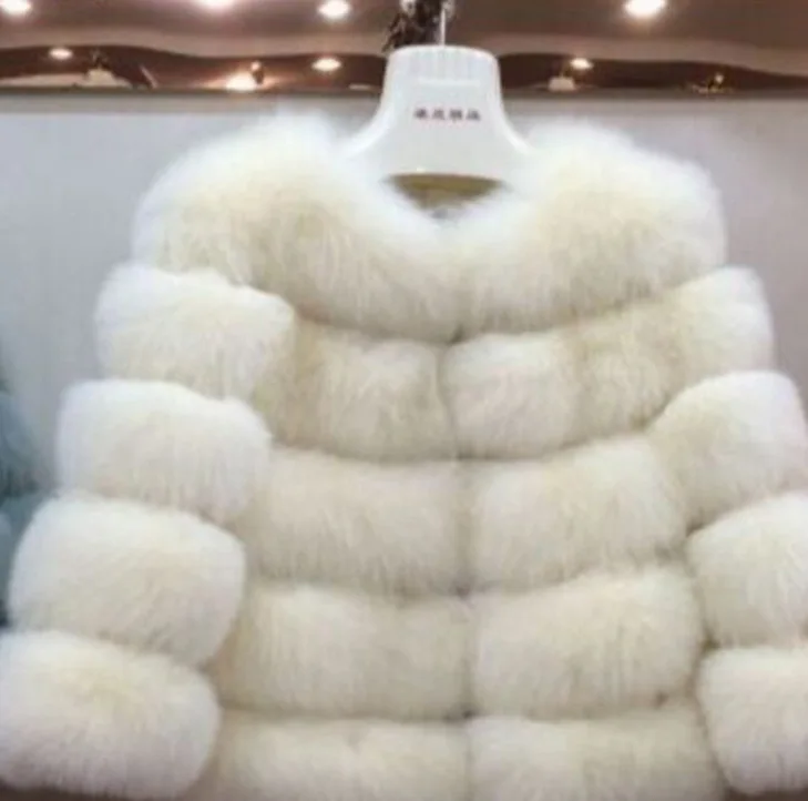 Wholesale Dropshipping Faux Fox Fur Women Thick Slim Short Jacket Outdoor Artificial Fur Coat 2023