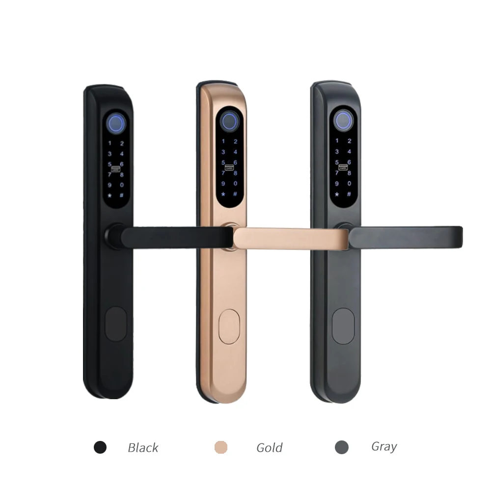 2022 Wifi Fingerprint Recognition fingerprint camera and intercom smart lock for sliding glass door