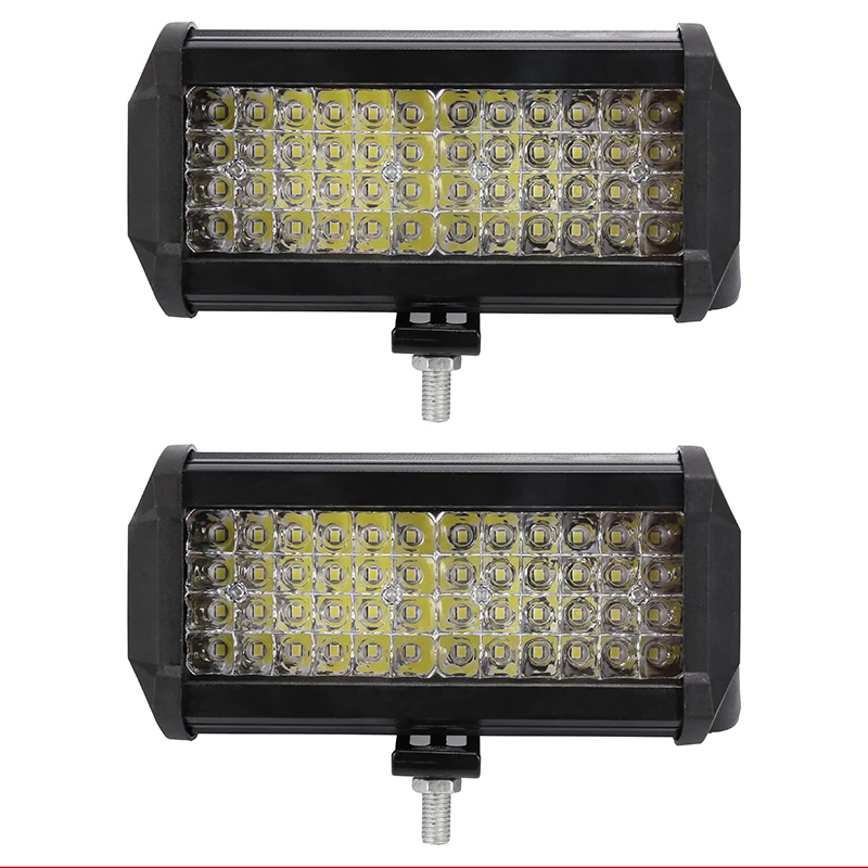 PUERXIN 7Inch 144W LED Work Light 9-36V Truck SUV ATV Offroad Flood Spot LED Light Bar For Car Off Road
