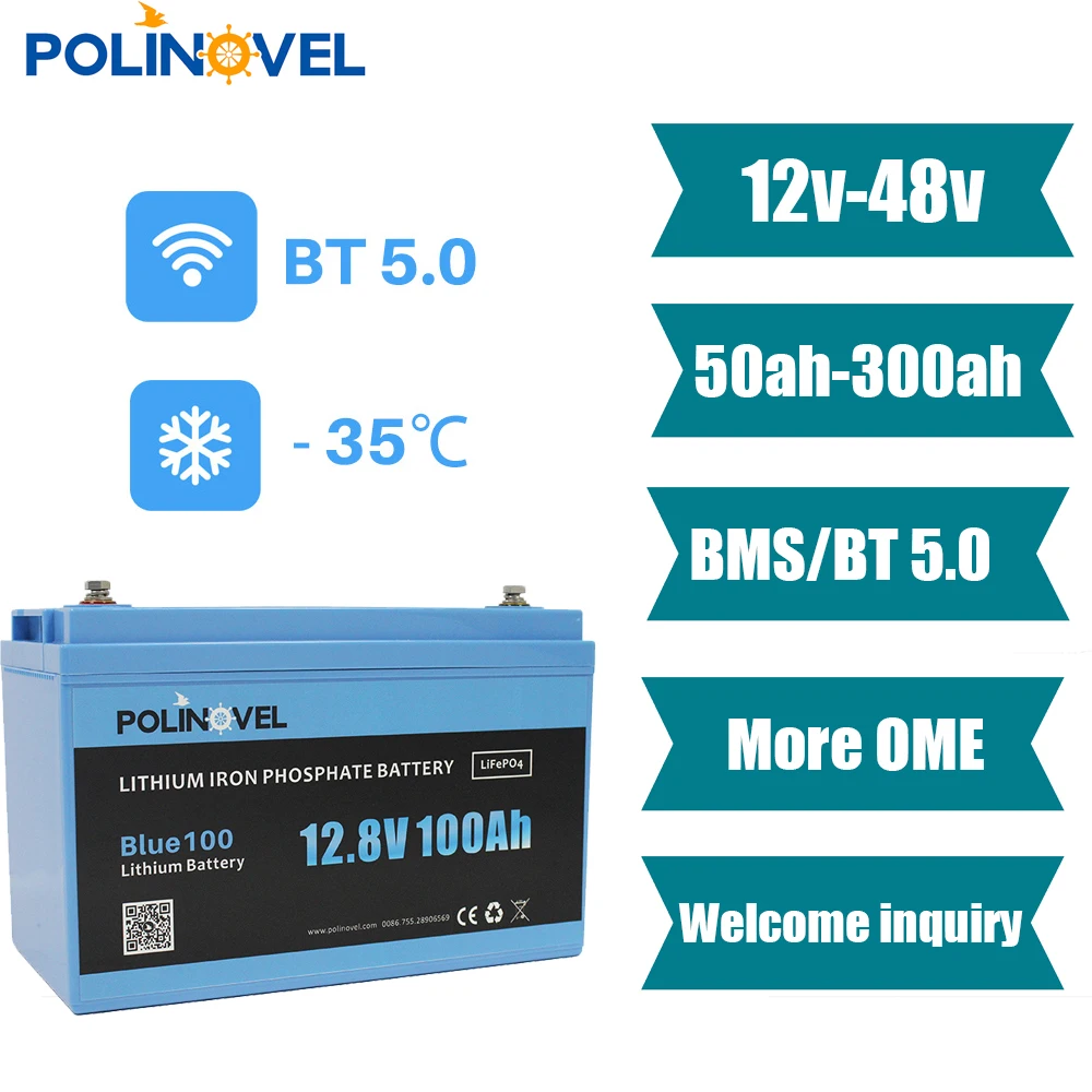 12V 24V 100Ah Bms Lifepo4 Deep Cycle Battery 24 12 Volt 200Ah 280Ah Lithium Ion Battery Pack For Electric Golf Cart Rv Marine