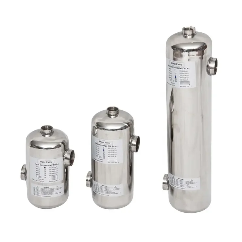 Swimming pool 40KW heat exchanger shell and tube heat exchanger