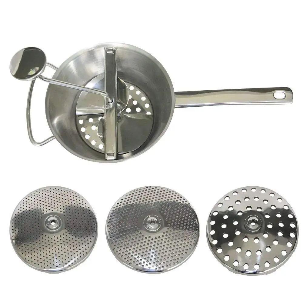 With 3 Grinding Milling Discs&Handle, Durable Bowl Rotary Food Mill   Vegetables mill