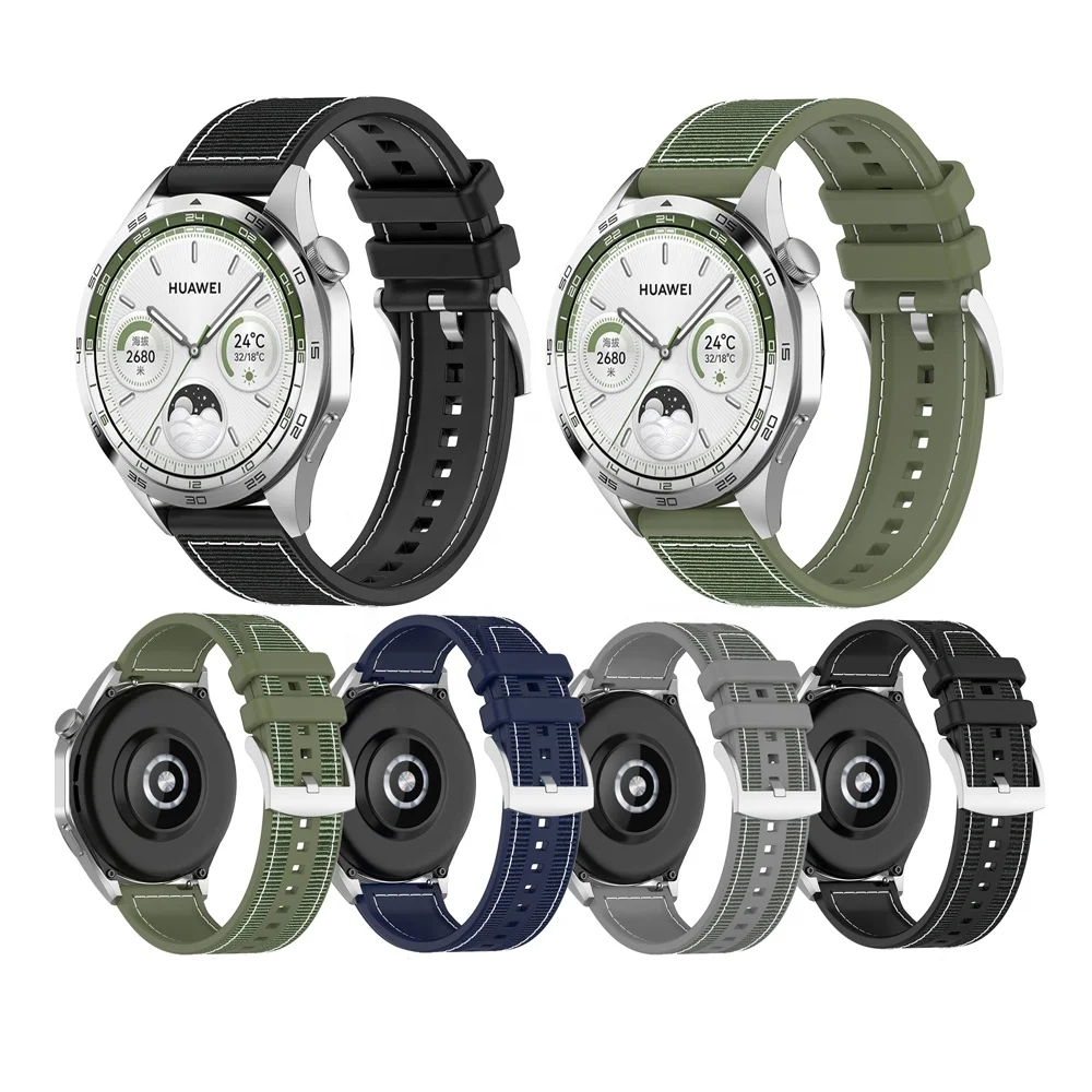 Silicone woven strap For HUAWEI WATCH GT4 46mm Watch 4/3 Pro Smartwatch band for huawei watch GT Runner belt accessories