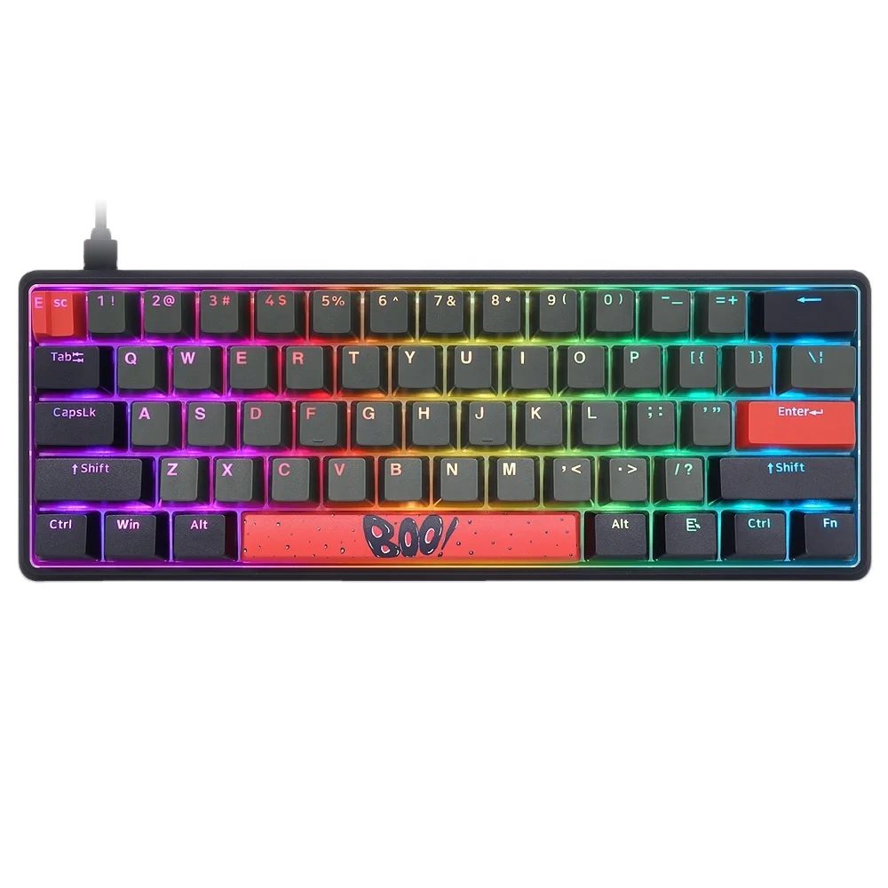 Оригинальная Механическая игровая клавиатура Skyloong GK61 с RGB подсветкой и переключателем Geteron горячей заменой для производителя