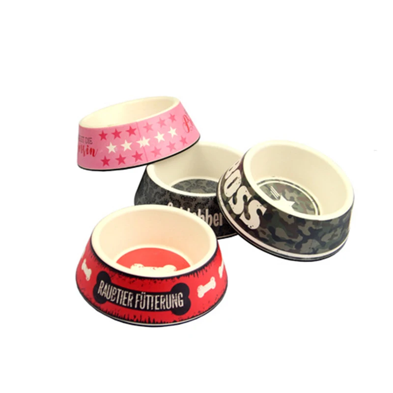 Wholesale Green Eco friendly bamboo fiber pet food bowl for dog with good quality