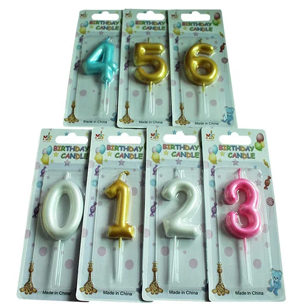 
2021 factory wholesale customization new for adult children party birthday number candle 