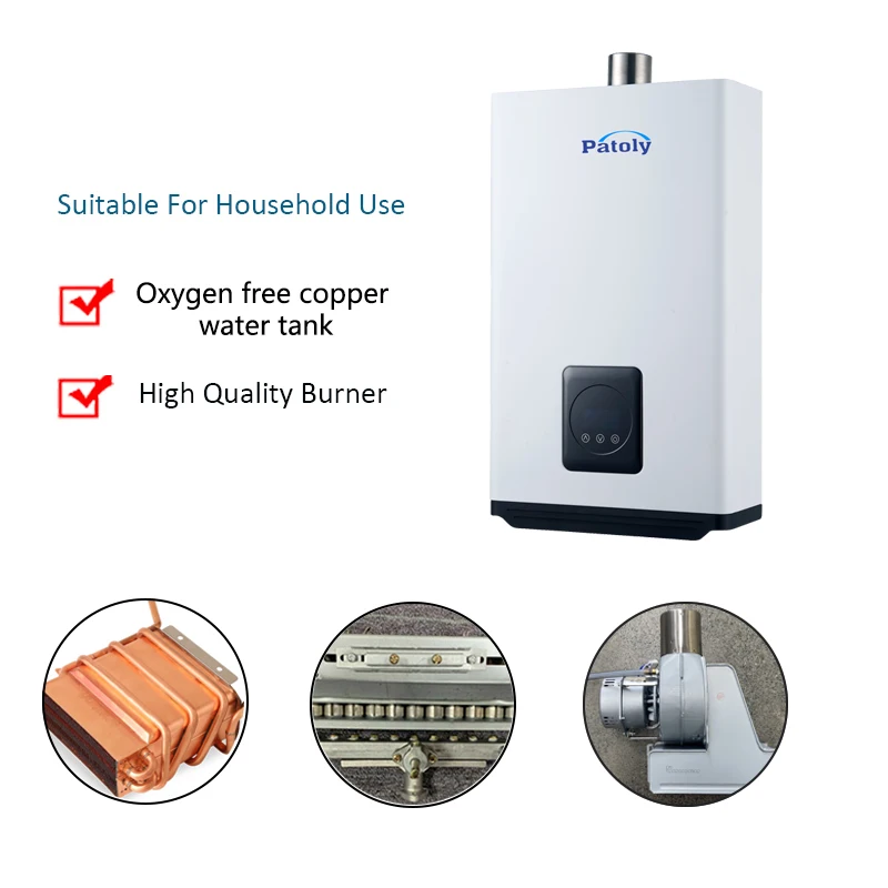 Wholesale CE 10L13L16L Smart Electric Gas Hot Water Heaters Energy Efficient Wall Mounted for Household or Hotel Use