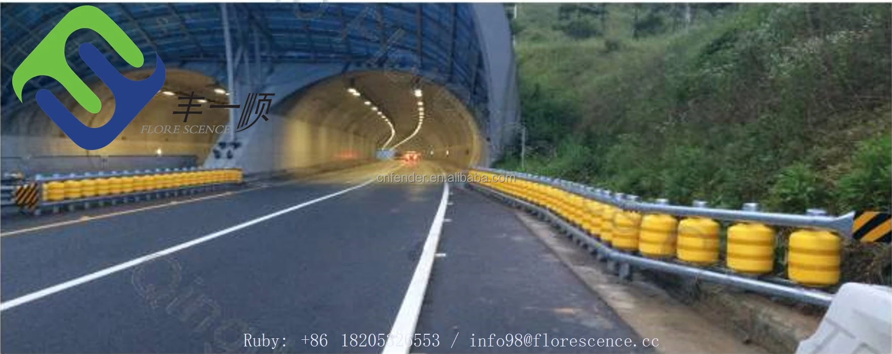 Highway Traffic Safety System EVA Roller Barrier Anti-corrosion roller guardrail for Road safety