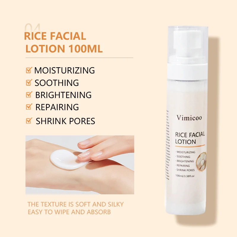 2024 Rice Skin Care New Choice Korean Organic Skincare Rice Extract Face Cleanser Toner Lotion Cream Rice Skin Care Set