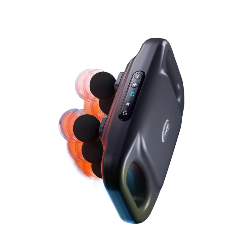 Type-C Handle Heated Warm Head Fascial Gun Muscle Massage Gun 30 speed Vibration Cordless Massager Deep Tissue Massage Gun