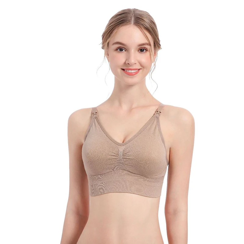 Бесшовные женские бюстгальтеры большого размера для кормящих матерей, поддерживающие грудью, сглаживающие полноразмерные Бюстгальтеры без косточек