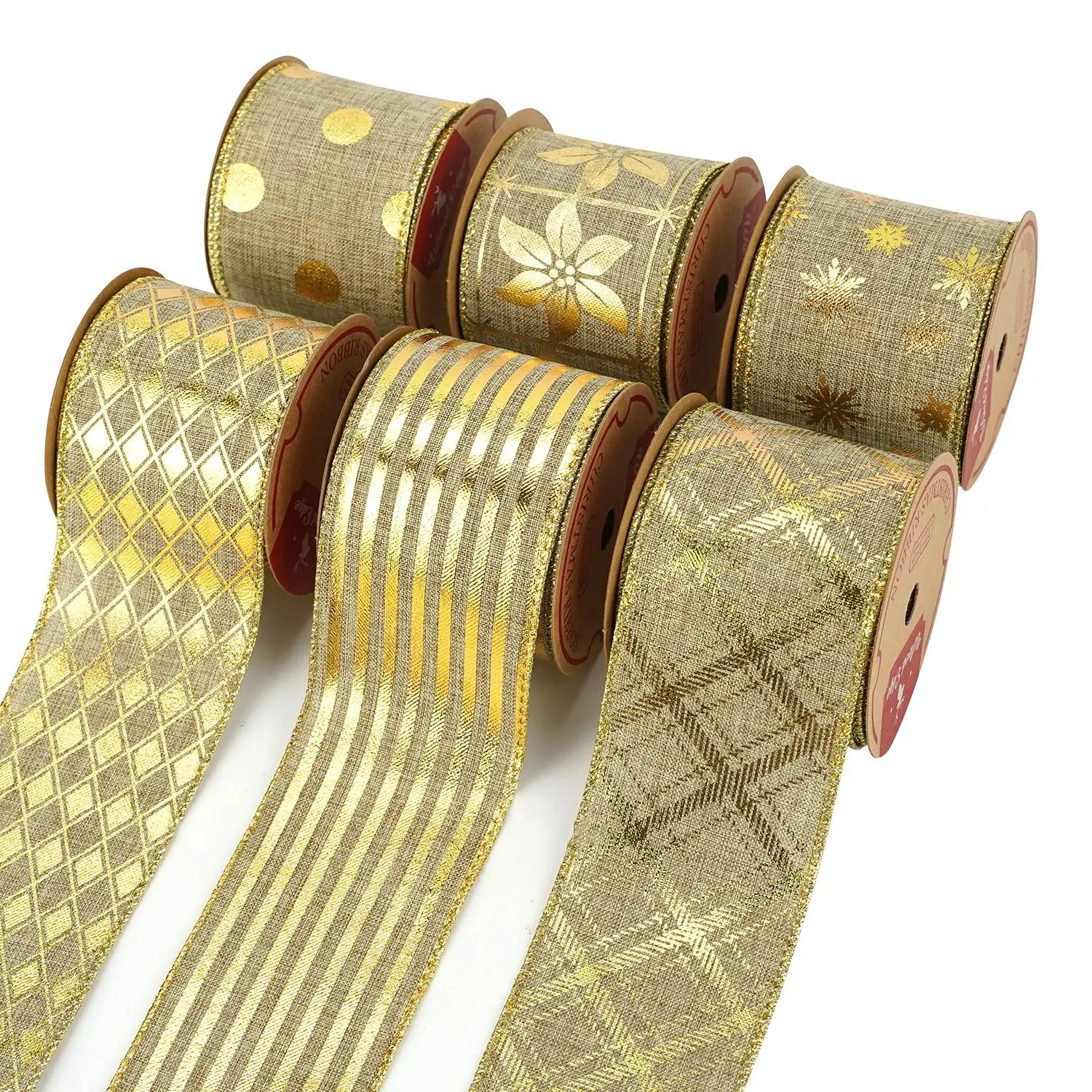 Ribbons manufacturers Custom Christmas gift ribbon and bows  For decoration and gift packing ribbons