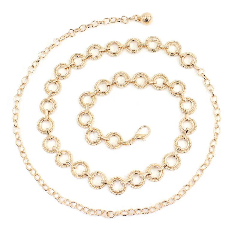 Women Fashion Waistbands Party Jewelry Dress High Waist Metal Chain Belt