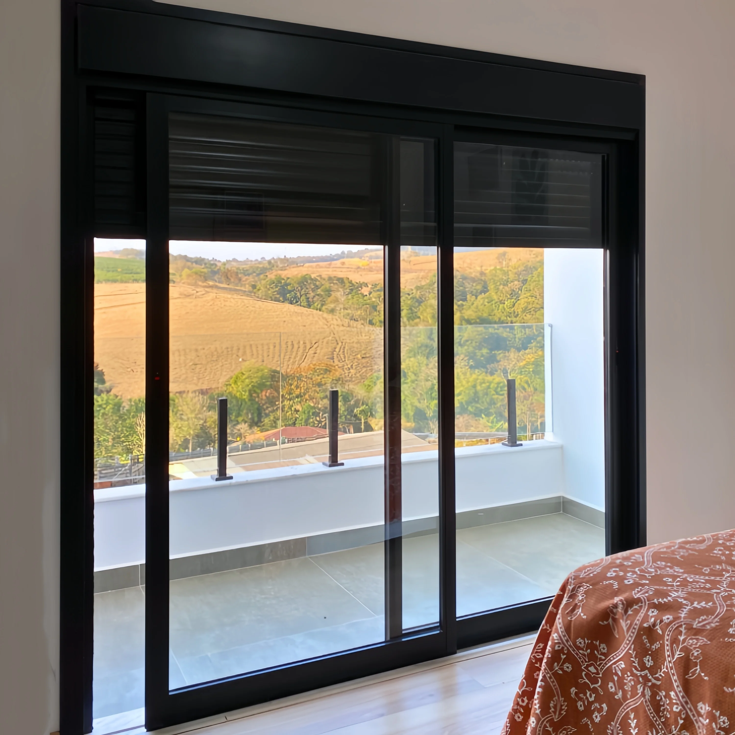 customized outdoor double glazed Residential houses waterproof soundproof door sliding door large heatproof slide doors for sale