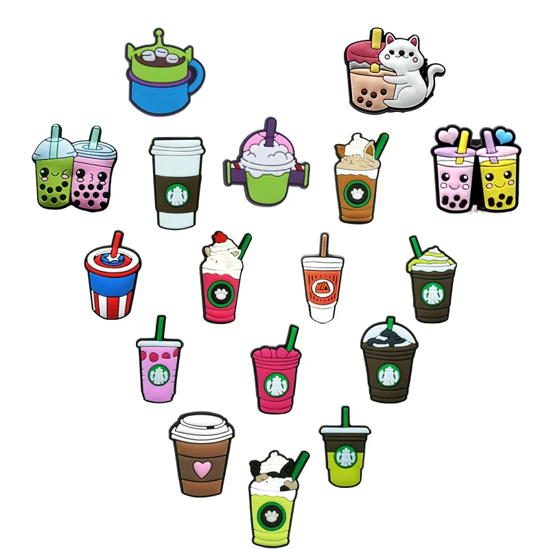 Good Selling Fashion Graduation Shoes Charms Lovely Girls Pink Shoes Charms 3D Brand Popular Beverage Shoes Charm