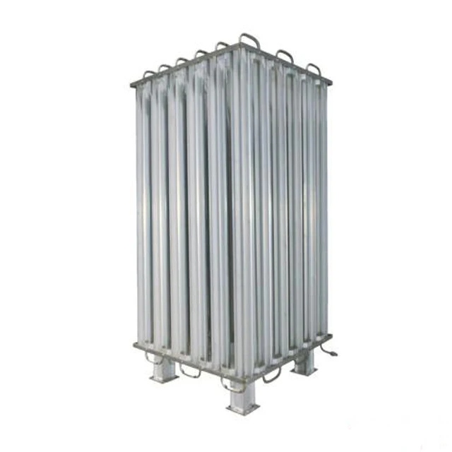 Air Ambient Vaporizer Cylinder Station For Large Scale Cryogenic Liquid Gas Tank