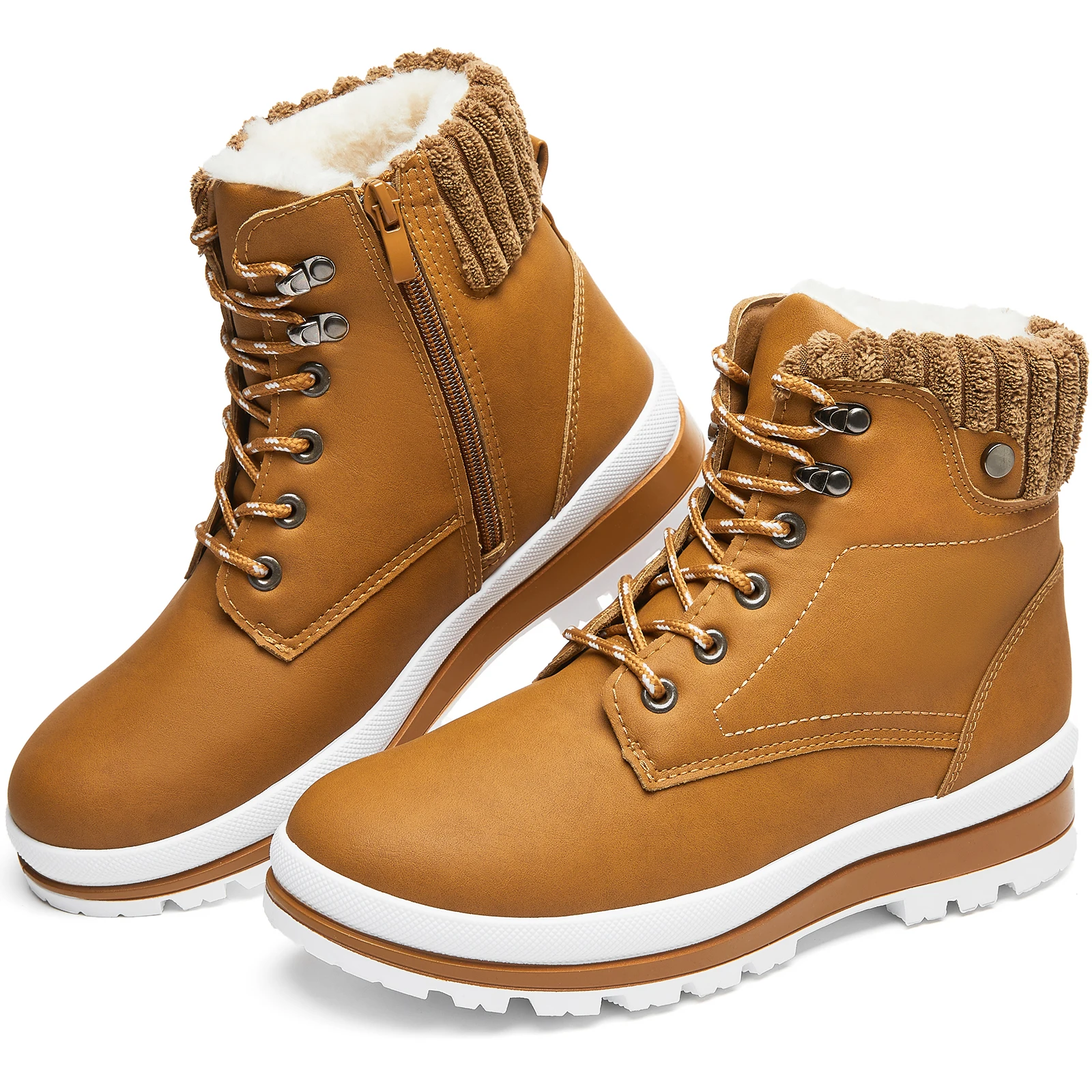 Wholesale Injection Shoes Ladies Pvc Boots Women Ankle Leather Winter Snow Hiking Boots For Women 2024