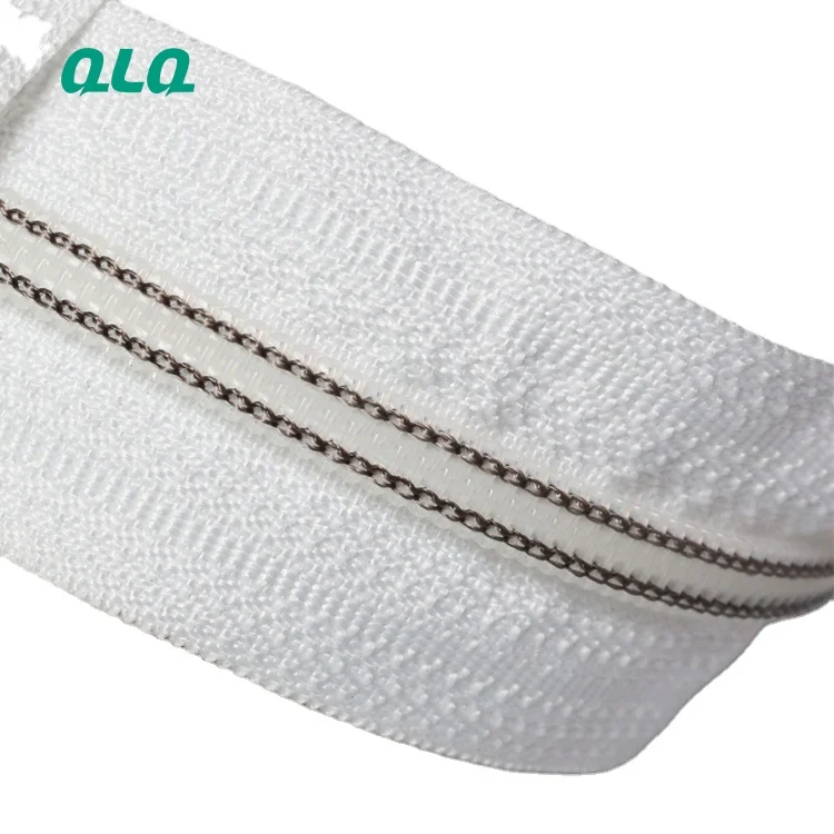 factory price Mixed color Nylon Zipper Roll 3# 5# 7# 8# 10# Zipper for thobe Clothes #7 long chain nylon zipper