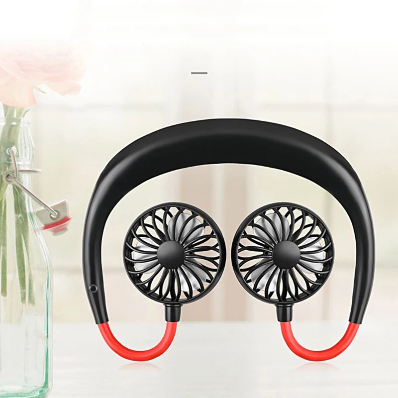 Lazy Hand Free Mini Fans Creative Hanging Neck Fan Portable Rechargeable Battery Charging Neckband Fan