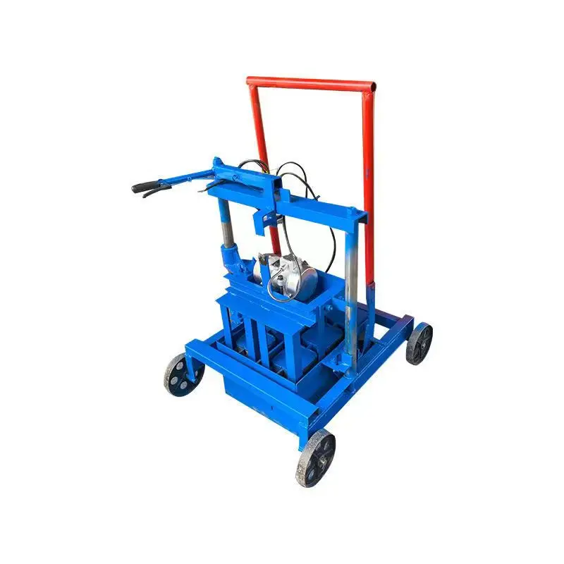 Single phase electric small mobile cement brick machine non burning one-time brick making machine