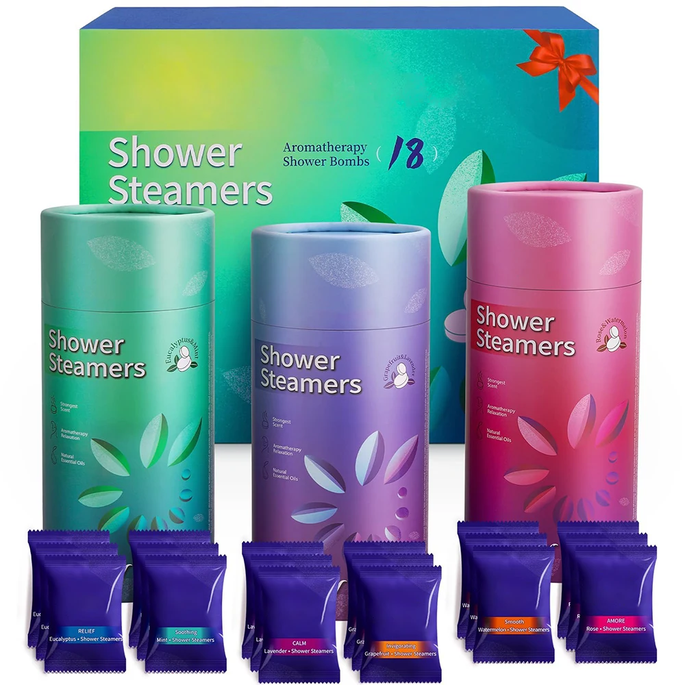 Wholesale Women Luxury Spa Gift Set Essential Oil Vegan Shower Steamers Aromatherapy Bath Bombs Handmade