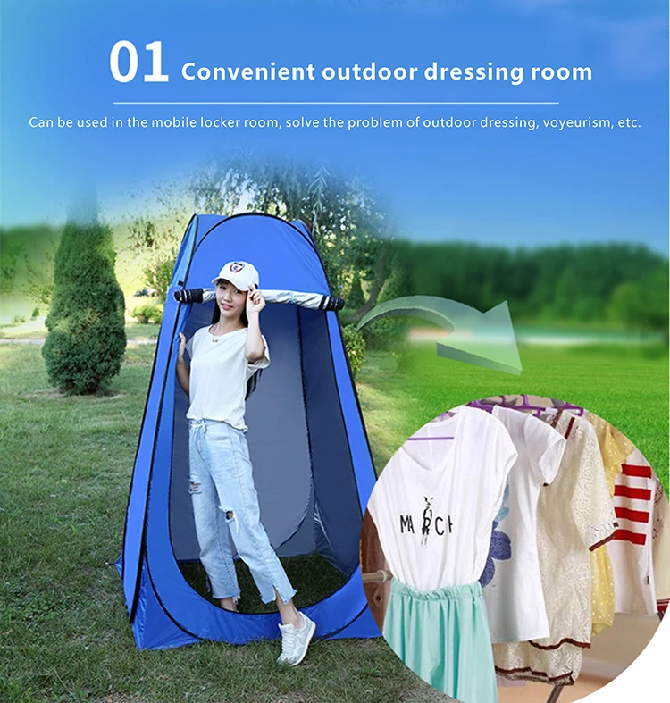 Convenient outdoor dressing room outdoor shower toilet 210T splash resistant coating whosale outside dressing tent
