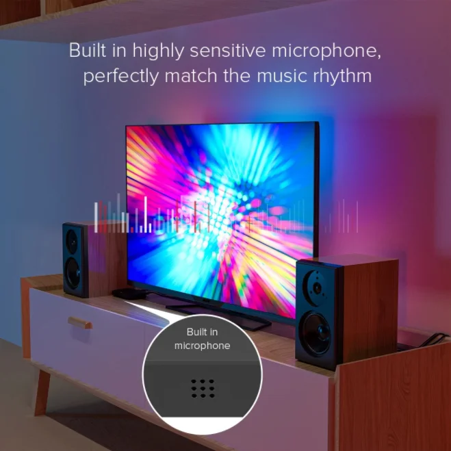 Dropshipping New arrival 4K 30Hz tuya APP Control TV 60-120inch 5V 12V Alexa USB Tape HDMI LED TV Backlight Strip Kit