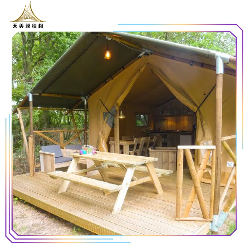 Large safari tent luxury canvas resort for accommodation