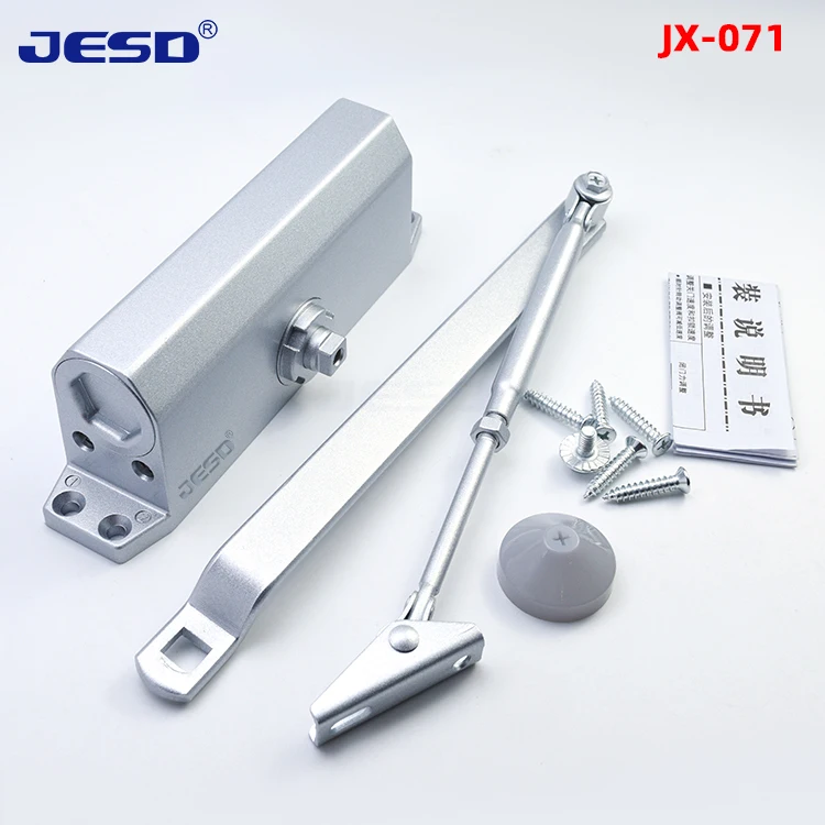 Europe CE Aluminum 180 degree door closer automatic 90° hold closeing door 45-65kg heavy duty door closer
