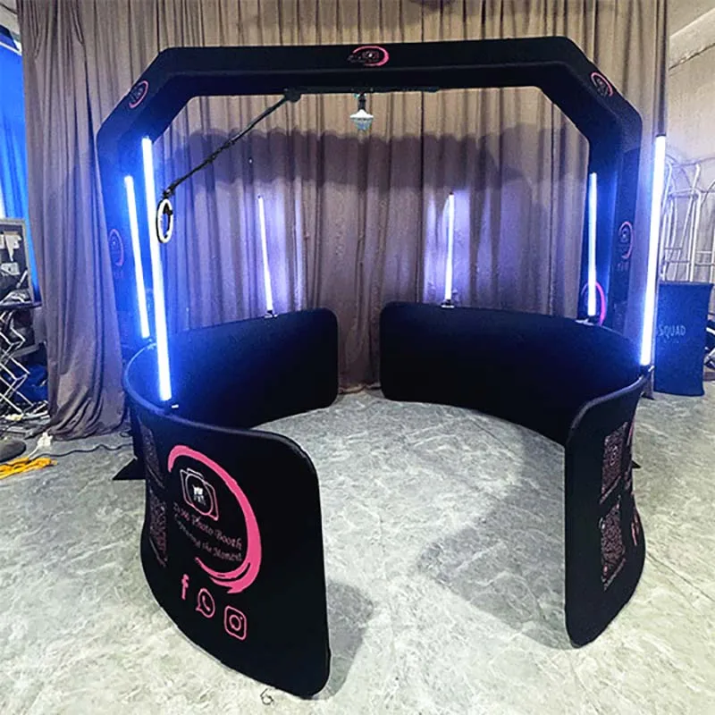 Overhead Photo Booth Free Shipping Machine With Honeycomb Best Led Tube Light Video Booth 360 Photo Booth Rotating Air Rug Auto