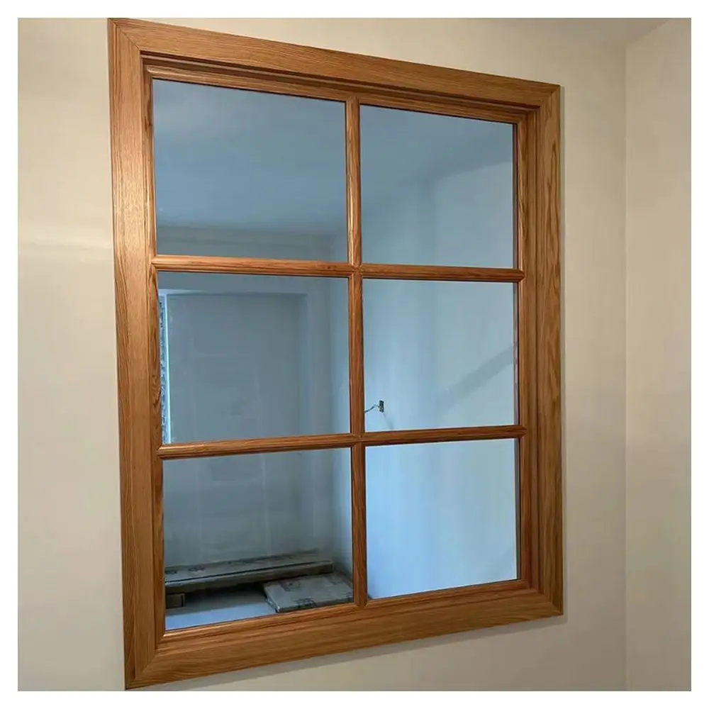 Prima High Quality Casement Window Wooden Color Windows Double Glazed Window